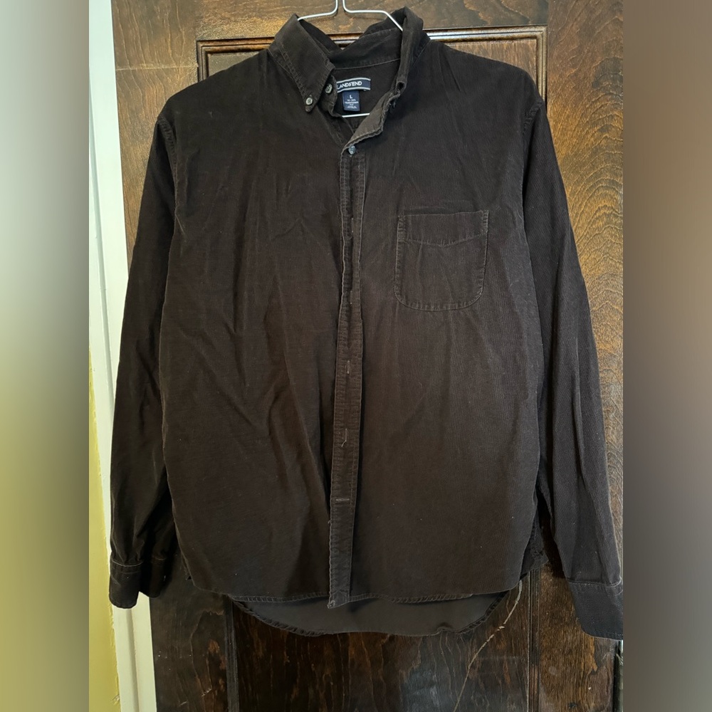 Lands End button up. Corduroy but not too heavy